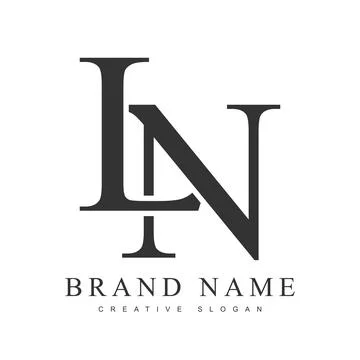 LN trendy logotype template. Initial letter l and n classic font style. Cre.. Stock Illustration