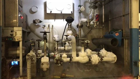 LN2 gas system. Stock Footage 104269696