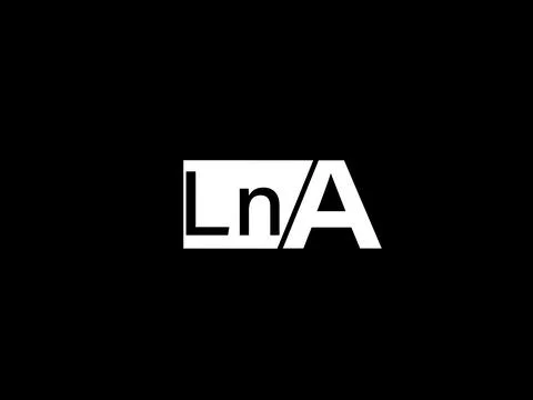 LNA Logo and Graphics design vector art, Icons isolated on black background Stock Illustration