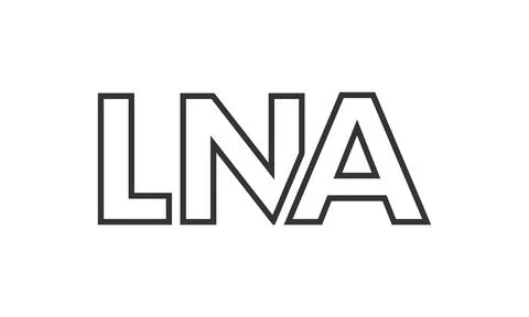 LNA logo design template with strong and modern bold text. Initial based ve.. Stock Illustration