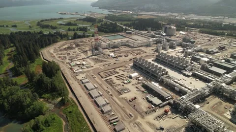 LNG Canada construction site  Stock Footage 250636481