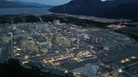 LNG Canada facility overview susnet Stock Footage 250629877