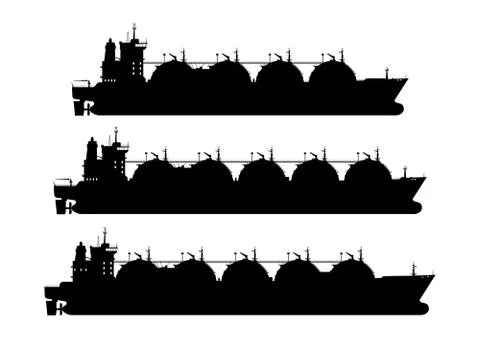 LNG carrier. Stock Illustration