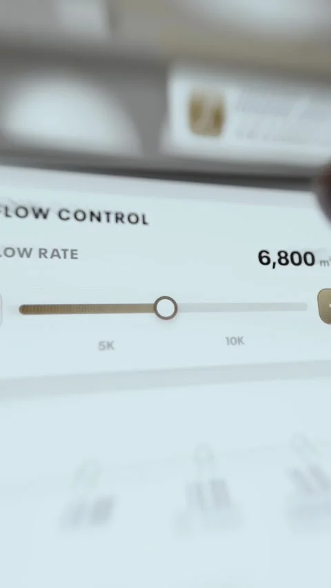 LNG Flow Rate Control Slider at 6800 Stock Footage 340551217