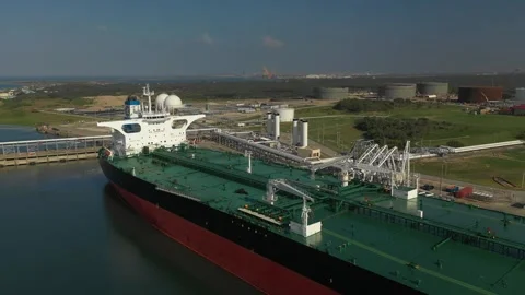 LNG Plant and Shipping Video stock 332027341