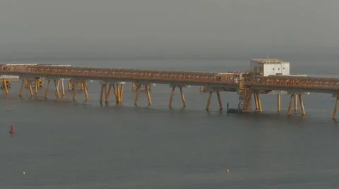 LNG Terminal With Equipment Video stock 64256754
