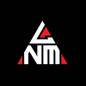LNM triangle letter logo design with triangle shape. LNM triangle logo desi.. Stock Illustration