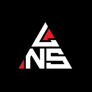 LNS triangle letter logo design with triangle shape. LNS triangle logo desi.. Stock Illustration