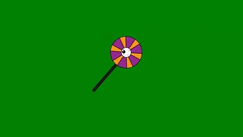 Lo candy green background purple orange pinwheel windmill green screen animated Stock Footage 314067036