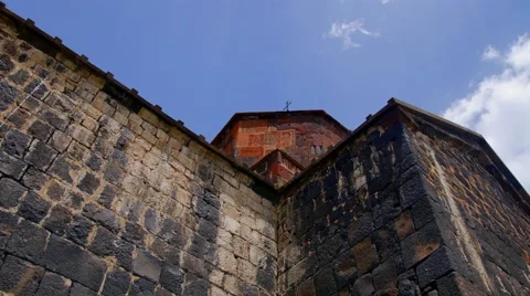 Lo Down Angle Shot of Monastry with Birds Vidéo 53232610
