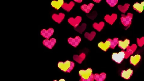 Lo-fi retro 8bit pixel art abstract Valentine's Day Digital Heart background Stock Footage 301217449