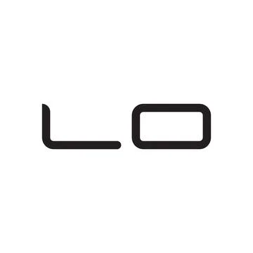 Lo initial letter vector logo icon Stock Illustration
