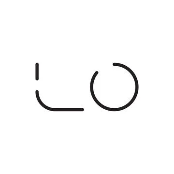 Lo initial letter vector logo icon Stock Illustration