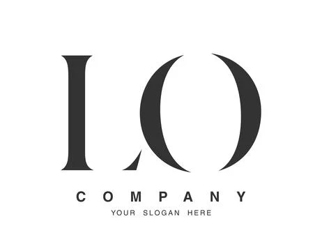 LO logo design. Initial letter l and o serif font style. Creative classic c.. Stock Illustration