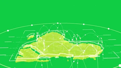 On load 3D Africa map orbiting arcs redrawing nodes pulsing, showing data on Stock Footage 337549732