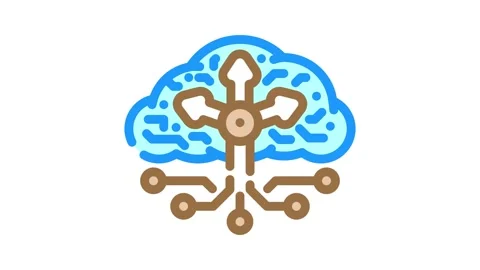 Load balancer cloud computing color icon animation 動画素材 327259996