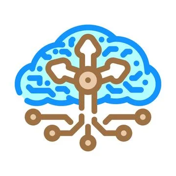 Load balancer cloud computing color icon vector illustration Stock Illustration