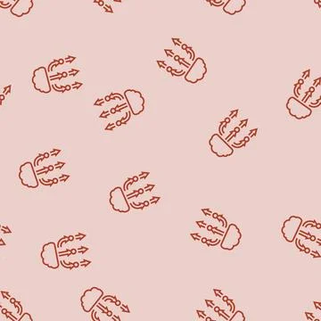 Load balancer cloud computing line seamless pattern Stock Illustration