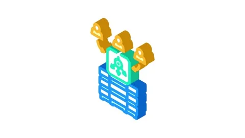 Load balancer data center isometric icon animation Stock Footage 327279717