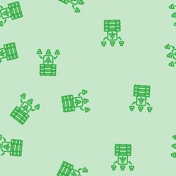 Load balancer data center line vector seamless pattern Stock Illustration