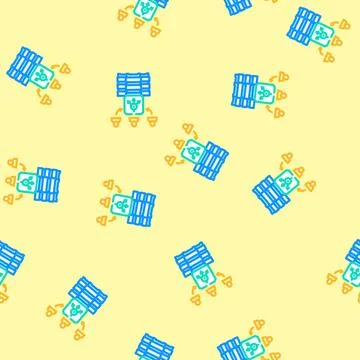 Load balancer data center vector seamless pattern イラスト素材