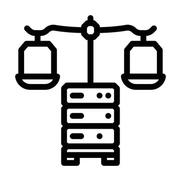 Load balancer server balancing data distribution icon イラスト素材
