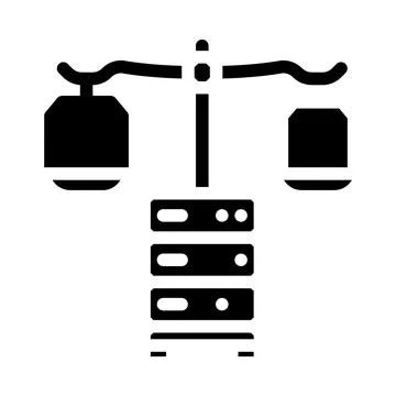 Load balancing computing servers distributing data traffic 스톡 일러스트