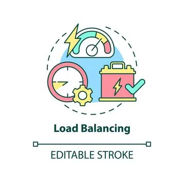 Load balancing concept icon Stock Illustration