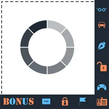Load bar icon flat Illustrazione stock