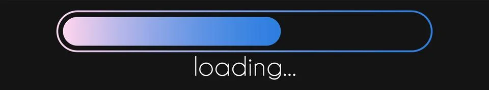 Load bar. Progress gradient download interface. Loading sign. Vector loader 스톡 일러스트