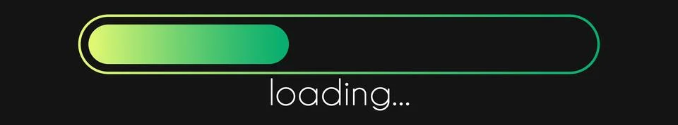 Load bar. Progress gradient download interface. Loading sign. Vector loader Stock Illustration