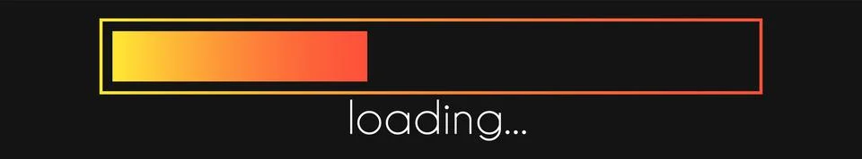 Load bar. Progress gradient download interface. Loading sign. Vector loader Stock Illustration
