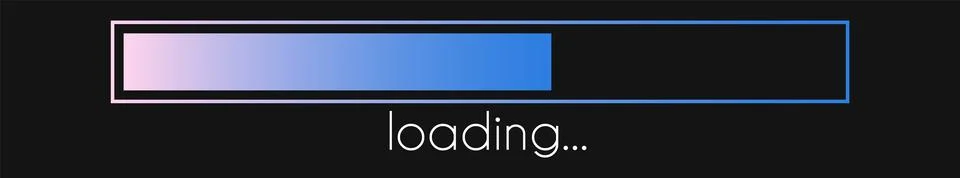 Load bar. Progress gradient download interface. Loading sign. Vector loader Stock Illustration