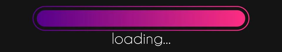 Load bar. Progress gradient download interface. Loading sign. Vector loader Stock Illustration