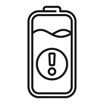 Load battery indicator icon outline vector. Shape interface 库存插图