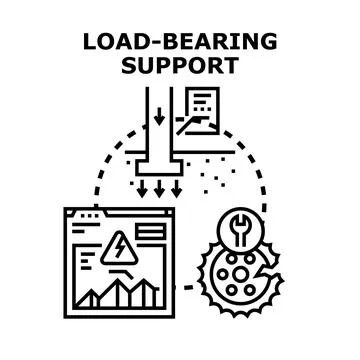 Load bearing support concept for engineering and foundations Stock Illustration