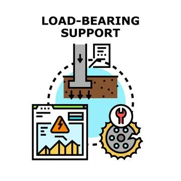 Load bearing support concept for engineering and foundations Stock Illustration