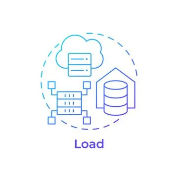 Load blue gradient concept icon Stock Illustration