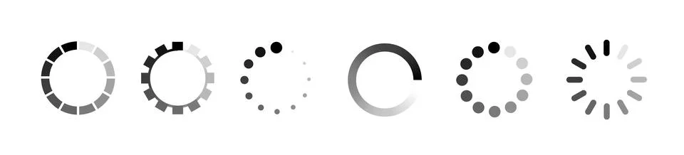 Load buffer icon circle. Buffer preloader symbol upload page. Download icon Stock Illustration