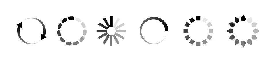 Load buffer icon circle. Buffer preloader symbol upload page. Download icon Ilustración de archivo