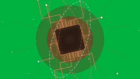 On load central chip rotating, disk morp... | Stock Video | Pond5