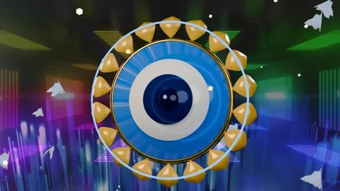 On load central emblem rotating while studs shifting and glints drifting, Stock Footage 339448601