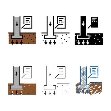 Load on column mix color icon vector Stock Illustration