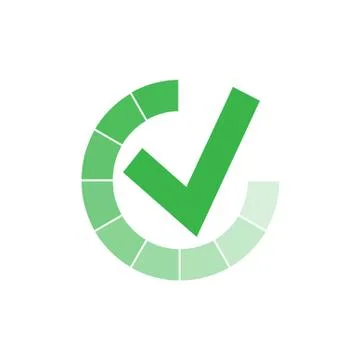 Load completed progress icon isolated on white background. Vector illustratio 스톡 일러스트