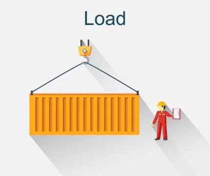 Load Container Icon Design Style Stock Illustration