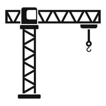 Load crane icon, simple style Illustrazione stock