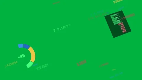 On load crypto HUD turning donut sliding B moving ETH orderbook pulsing showing Stock Footage 329548927