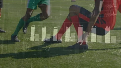 On load, data overlay bars animating upward in business analytics view, Stock Footage 330195427