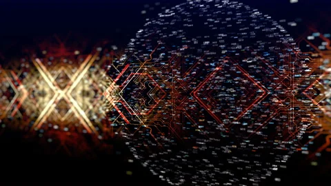 Load data from the processing server and place the returned code Stock Footage 88371002