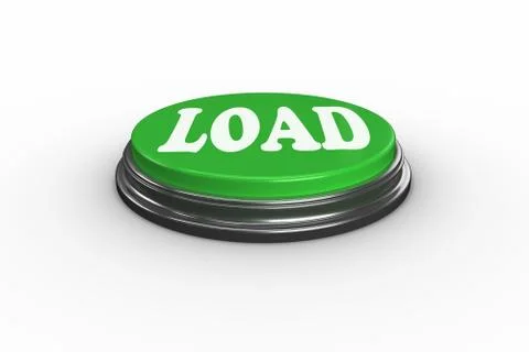 Load on digitally generated green push button Stock Illustration